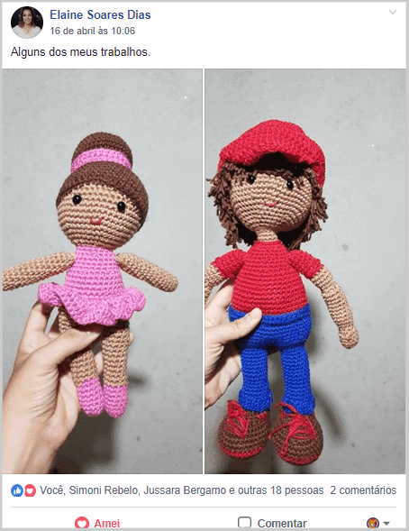 Amigurumi ele e ela